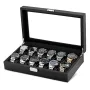 Ditur Watch Box 12 Watches Black Imitated carbon DIT0000238
