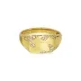 Jane Kønig Iced Signet Ring Goldplated Silver EBISR-XJK23-G