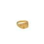 Jane Kønig Half Moon NO. 2 Signet Ring Ring Goldplated Stainless Steel HMSR-AW26-SS-G