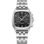 Carl Pique Carré Chrono CP0025 watch with Black dial and a watch case of 39 mm in diameter and a Metallink in Silver