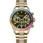 Dissing MK9 Rainbow Iced Out D1100 watch with Black dial and a watch case of 43 mm in diameter and a Metallink in Gold