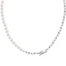 Karl Lagerfeld Pearl Necklace Stainless Steel KLAYR03