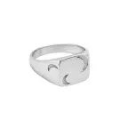 Jane Kønig Half Moon NO. 2 Signet Ring Ring Stainless Steel HMSR-AW26-SS-S