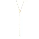 Jane Kønig Half Moon NO. 2 Tie Necklace Necklace Goldplated Stainless Steel HMTN-AW26-SS-G