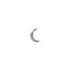 Jane Kønig Big Half Moon Earring Single Silver JKBHMSF18-S