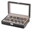 Ditur Watch Box 12 Watches Black Synthetic leather DIT0000237
