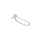 Jane Kønig Single Half Moon NO. 2 Chain Stud Earring Single Stainless Steel SHMS-AW26-SS-S